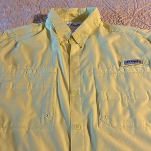 Large Yellow Columbia Fishing shirt